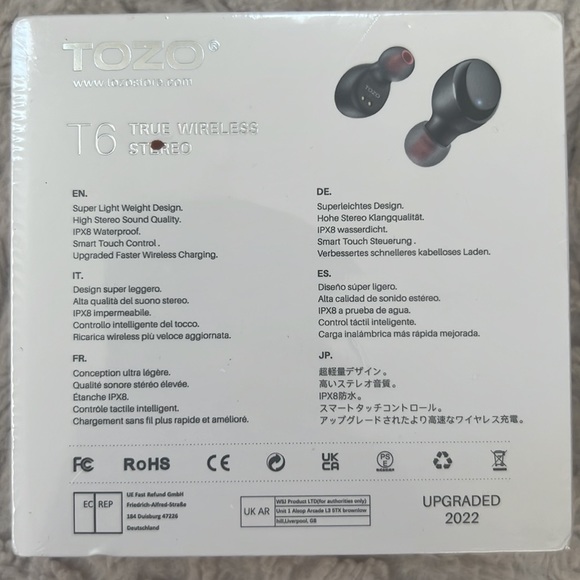 TOZO True Wireless Earbuds Bluetooth Headphones Wireless ChargingCase Waterproof - Picture 11 of 16